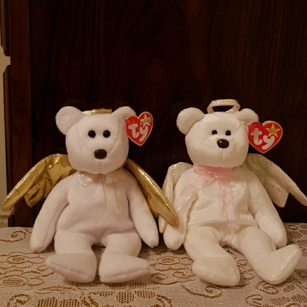 Retired Rare Original Ty Beanie Babies Set of 2.